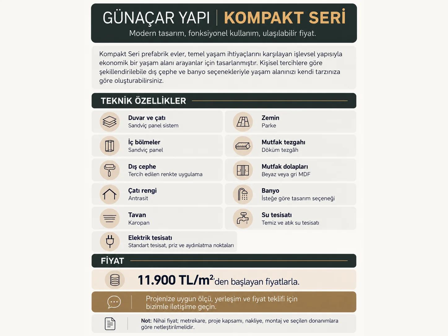 GÜNAÇAR YAPI | KOMPAKT SERİ fotoğraf 6